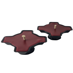 Offene Metallkerze ZM Klee Burgunderrot 8-10h 6 Stück