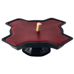 Offene Metallkerze ZM Klee Burgunderrot 8-10h 6 Stück