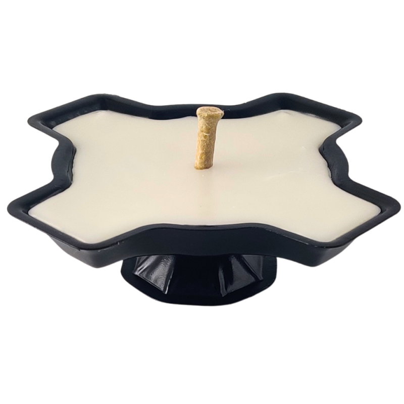 Open metal candle ZM white clover 8-10h 6 pcs