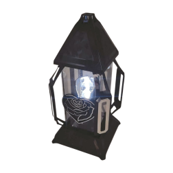 KORTE kaplová svíčka velká srdce z Ederu černá/stříbrná 41cm