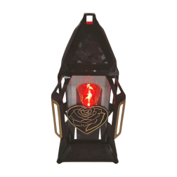 KORTE kaplová svíčka velká srdce z Ederu černá/zlatá 41cm