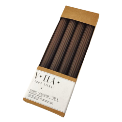 RAK Tischkerzen (08983) VELA Pencil 22/230 braun ~8h 4St.