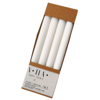 Tischkerzen RAK (09216) VELA Pencil 22/230 weiß ~8h 4St.