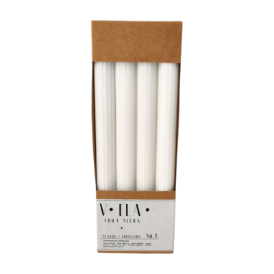 Tischkerzen RAK (09216) VELA Pencil 22/230 weiß ~8h 4St. 2