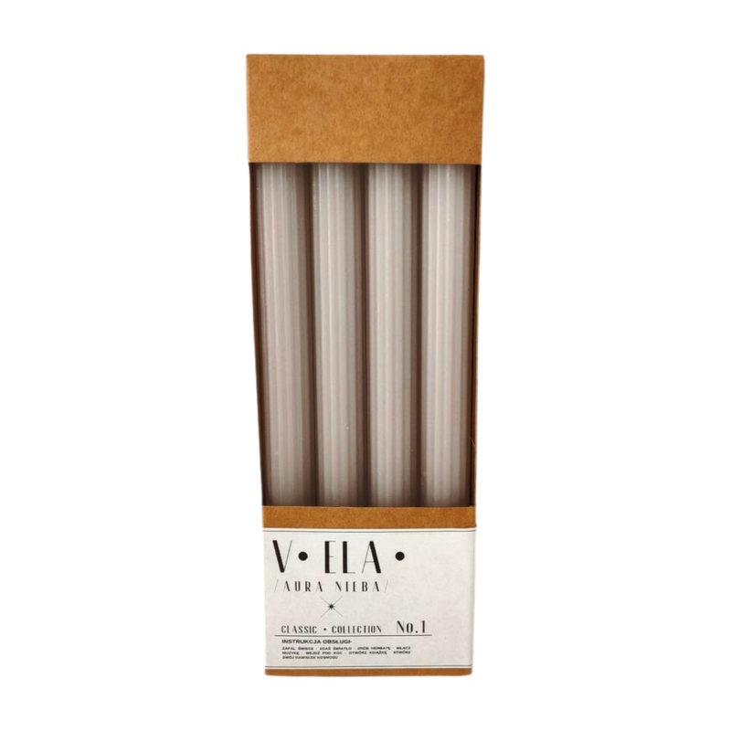 Table candles RAK (08990) VELA Pencil 22/230 ash ~8h 4 pcs.