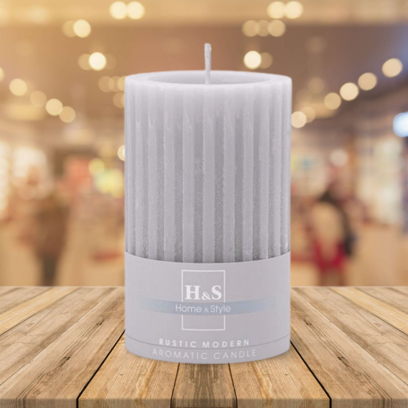 Vonná svíčka s drážkou RAK (09291) Pánský parfém 80/120 ~62h