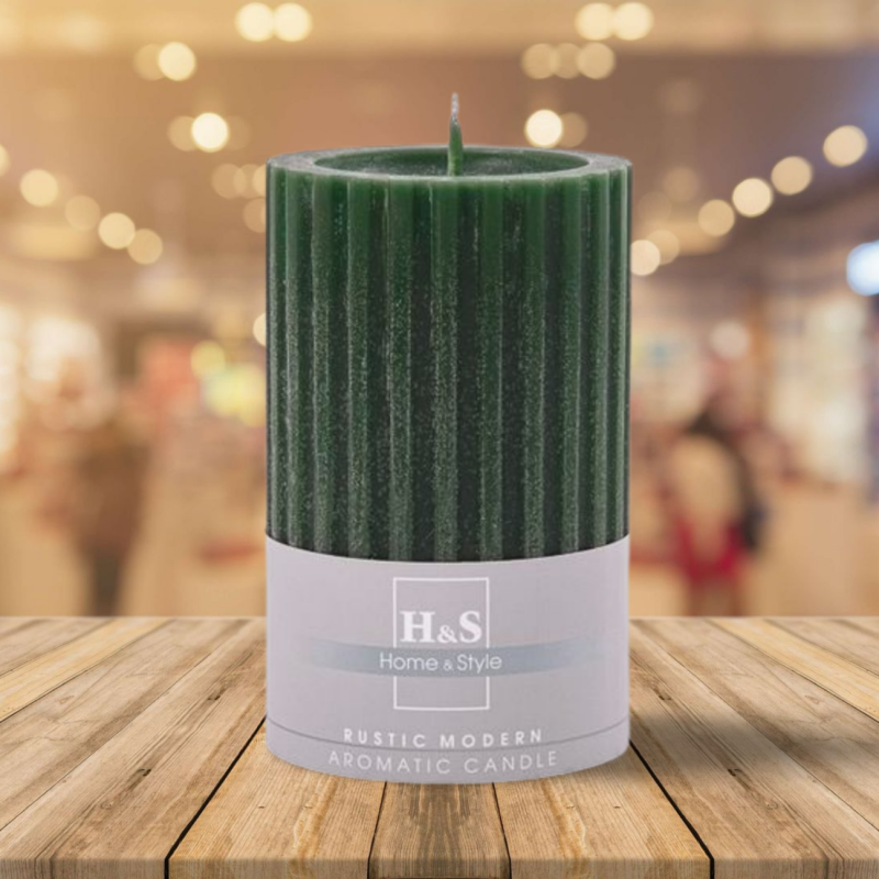 Scented grooved candle RAK (09287) Green tea 80/120 ~62h