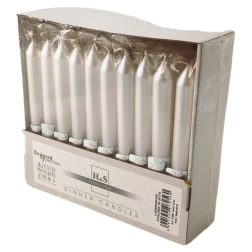 RAK Tischkerzen (07256) Home & Style 20/170 weiß perlmetall ~6h 30Stk.