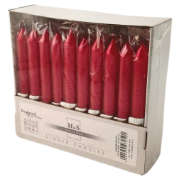 RAK table candles (07259) Home & Style 20/170 red metallic ~6h 30pcs.