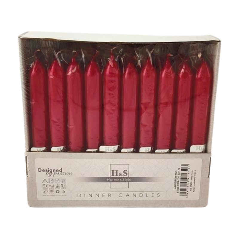 RAK Tischkerzen (07259) Home & Style 20/170 rot metallic ~6h 30Stk.