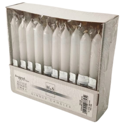 RAK table candles (07753) Home & Style 20/170 white ~6h 30pcs.