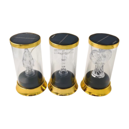 Znicz solarny LED SUBITO Anioł (S030) złoty/ciepły 16 cm