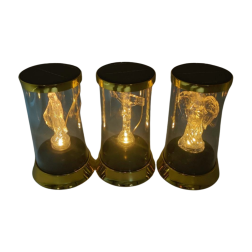 Znicz solarny LED SUBITO Anioł (S030) złoty/ciepły 16 cm