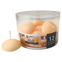 Floating candles RAK (06985) Home & Style (48/28) cream ~4h 12pcs.