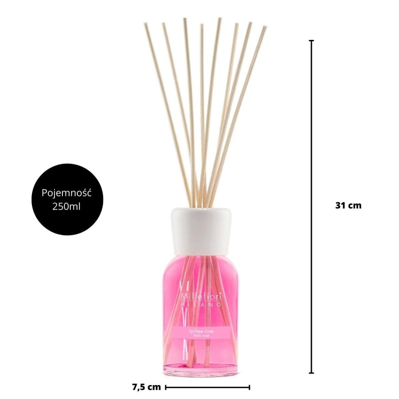 MILLEFIORI Milano LYCHEE ROSE Duftstab-Diffusor 250 ml
