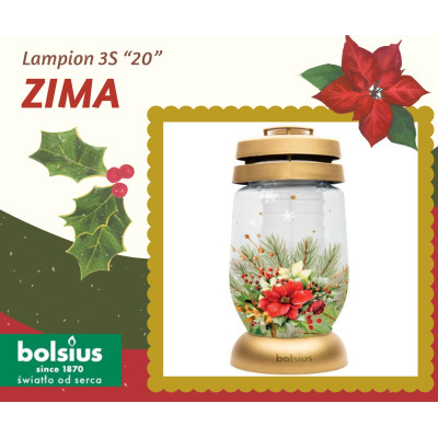 Sviečkový lampáš BOLSIUS 3S 20 Zimný 22,5 cm 36 h 1 ks. 2