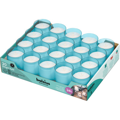 Vložka do svietnika BOLSIUS Relight 64/52 tyrkysová ~24h 20 ks.