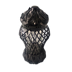 GLAMUR Karo Kapellenkerze, groß schwarz