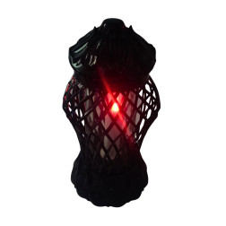 GLAMUR Karo Kapellenkerze, groß schwarz