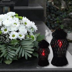 GLAMUR Karo kaplická svíčka, velká černá