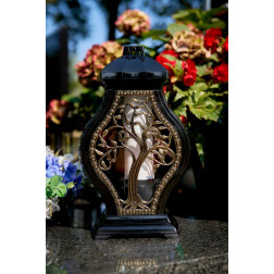 Kerzenkapelle GLAMUR Vase Großer goldener Baum