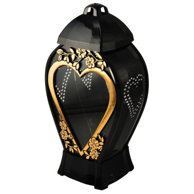 Candle chapel GLAMOUR Openwork vase Large golden heart