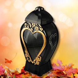 Candle chapel GLAMOUR Openwork vase Large golden heart