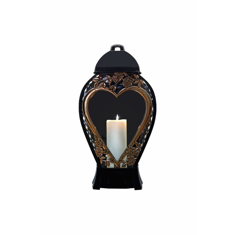 Candle chapel GLAMOUR Openwork vase Large golden heart