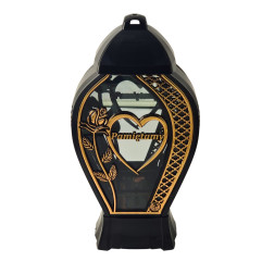 Sviečková kaplnka GLAMUR Váza Veľké srdce "pamätáme si" zlatá