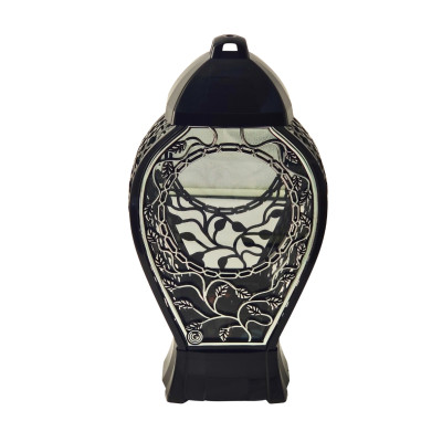 GLAMOUR chapel candle Openwork vase Large silver circle 2