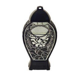 Sviečka GLOMOUR s prelamovanou vázou, veľký strieborný kruh