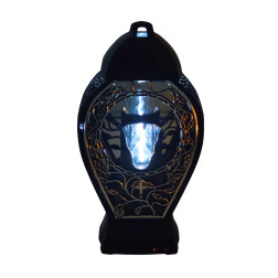 GLAMOUR chapel candle Openwork vase Large silver circle