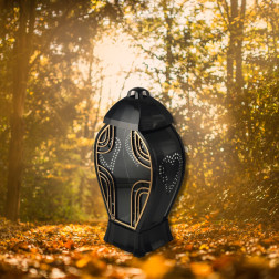 Znicz kapliczka GLAMUR Wazon Duży krzyż złoty