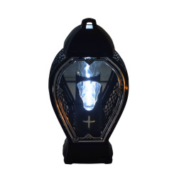 Svíčka GLOMOUR s prolamovanou vázou Velké stříbrné zrcadlo