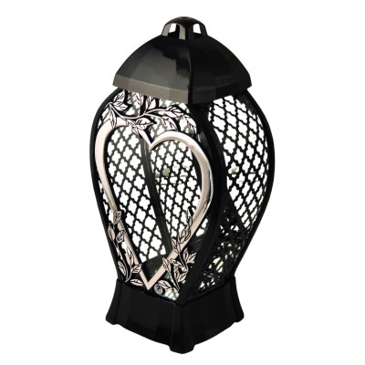 Znicz kapliczka GLAMUR Wazon Ażur Duży serce srebrny