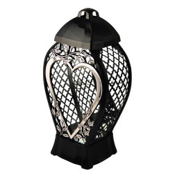 GLAMOUR Kapellenkerze Durchbrochene Vase Großes silbernes Herz