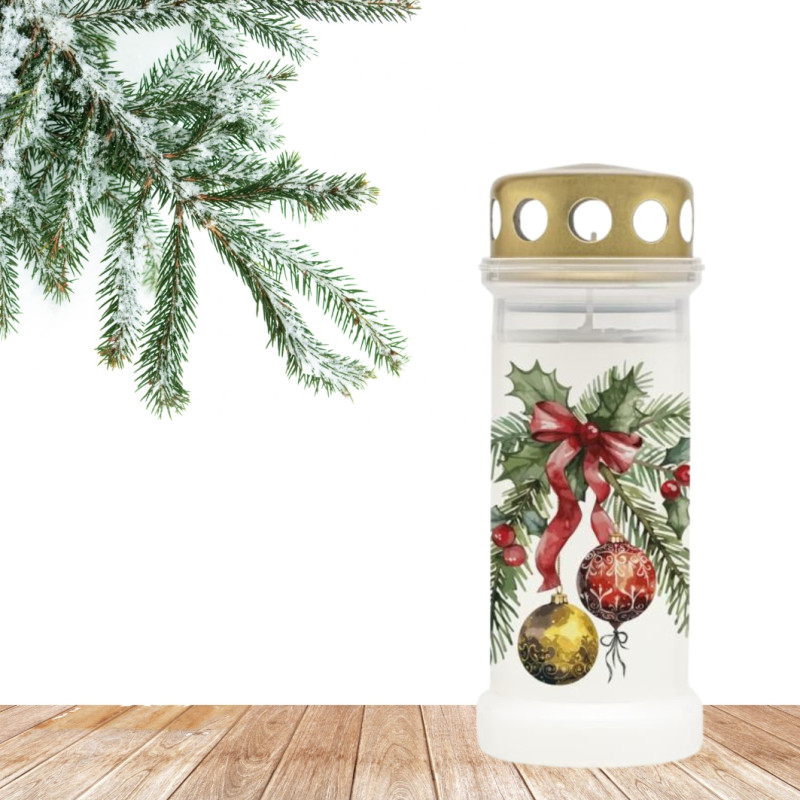 Plastic candle filled with water BOLSIUS NR 6L Ribbon 17cm ~70h