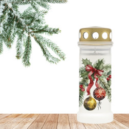 Znicz plastikowy zalewany BOLSIUS NR 6L Wstążka 17cm ~70h