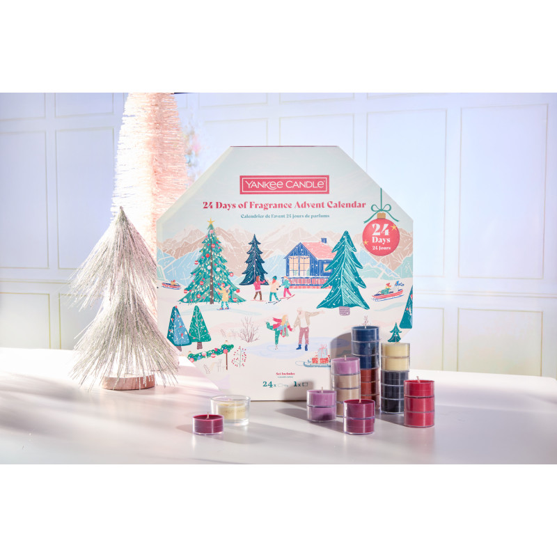 Kalendarz adwentowy ze świeczkami YANKEE CANDLE Apres Ski Wieniec Prezent