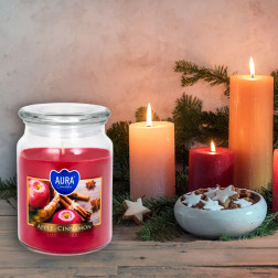 BISPOL Aura scented candle snd99-87 (Apple & Cinnamon) ~100h