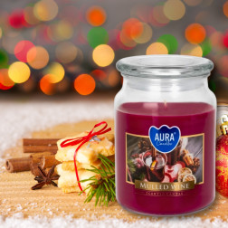 BISPOL Aura scented candle snd99-195 (Mulled wine) ~100h