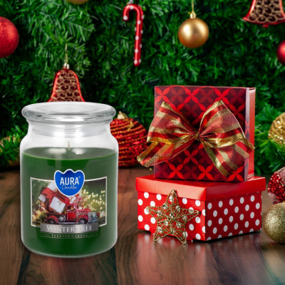 BISPOL Aura scented candle snd99-348 (Winter tree) ~100h 2