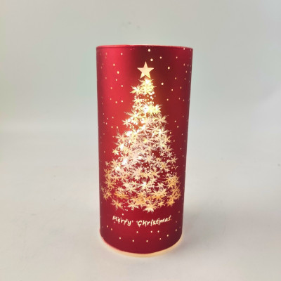 LED-Kerze in einer Röhre SUNLIGHT A7247 Frohe Weihnachten rot 2