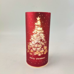 Świeca LED w tubie SUNLIGHT A7247 Merry Christmas czerwona