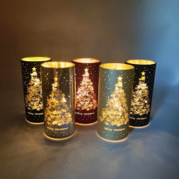 LED candle in a tube SUNLIGHT A7247 Merry Christmas red