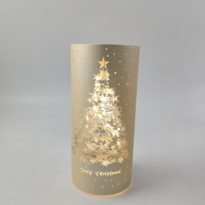 Świeca LED w tubie SUNLIGHT A7247 Merry Christmas złota 2