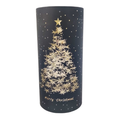 LED candle in a tube SUNLIGHT A7247 Merry Christmas black