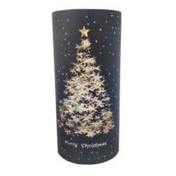 LED-Kerze in einer Röhre SUNLIGHT A7247 Merry Christmas schwarz