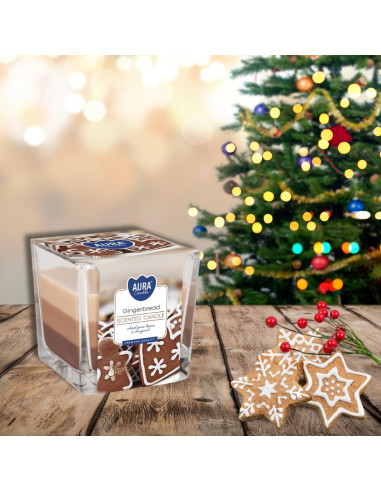 BISPOL Aura scented candle snk80-346 (Gingerbread) ~32h