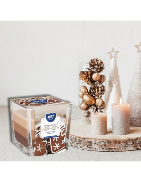 BISPOL Aura Duftkerze snk80-346 (Lebkuchen) ~32 Std.